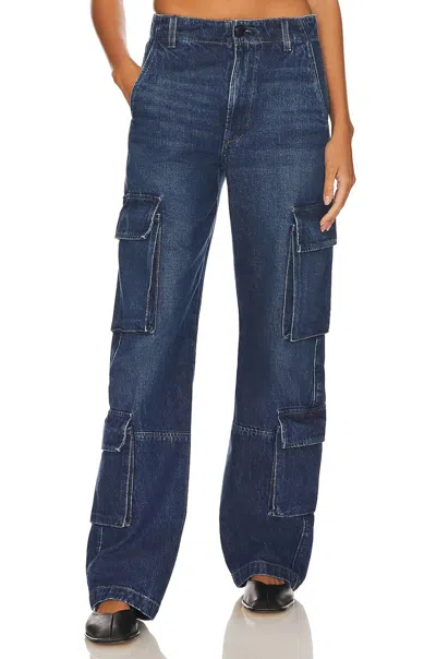 Pre-owned Citizens Of Humanity Delena Denim Cargo Jean In Alma In Blue