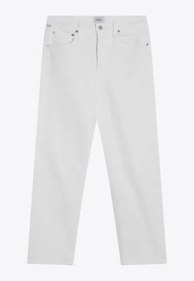 Citizens Of Humanity Delfina Classic High-rise Jeans In White