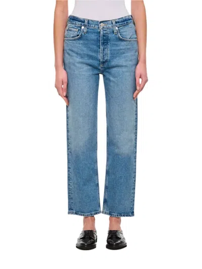 Citizens Of Humanity Delphina High Rise Straight Jean In Elsinore In Blue