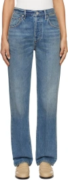 Citizen Of Humanity Skyla Mid-rise Slim-fit Stretch-denim Jeans In Blue