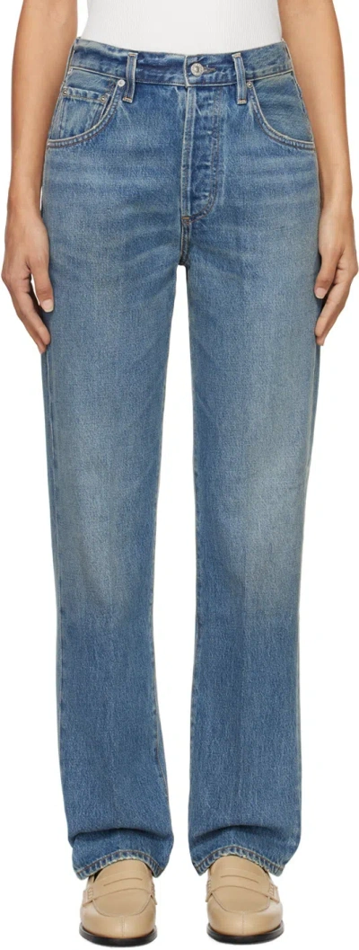 CITIZEN OF HUMANITY DENIM TROUSERS WITH BELT LOOPS