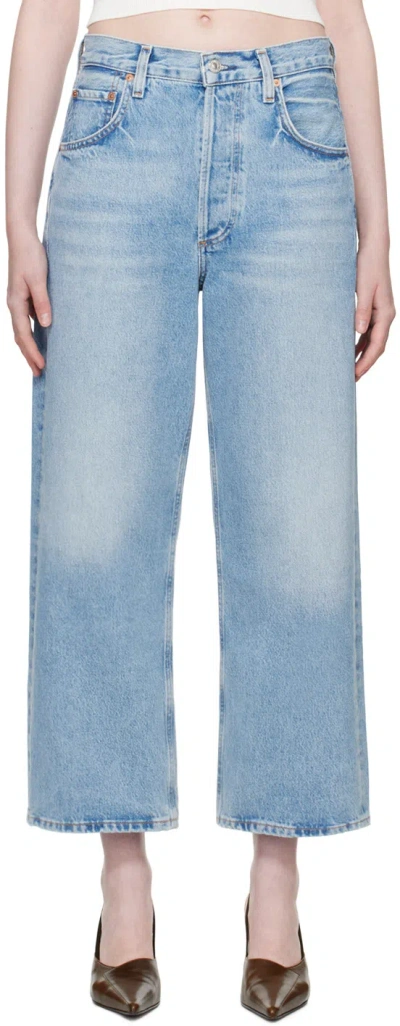 Citizen Of Humanity Gaucho High-rise Wide-leg Jeans In Blue