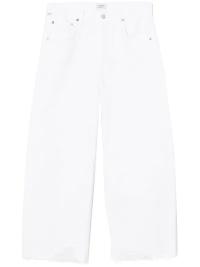 Citizens Of Humanity Emery Cropped Straight Jeans In White