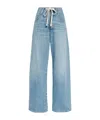 Citizen Of Humanity Brynn Drawstring Rigid Low-rise Wide-leg Jeans In Blue