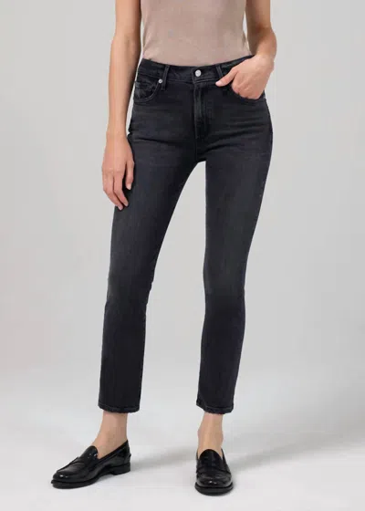 Citizen Of Humanity Ella Mid Rise Slim Crop In Black