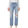 Citizen Of Humanity Emery Crop Relaxed Straight Jean In Heatwave In Blue