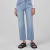 CITIZENS OF HUMANITY EMERY CROP RELAXED STRAIGHT JEAN IN MOONBEAM
