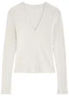 Citizen Of Humanity Citizens Of Humanity Emma Ribbed Stretch-jersey Top In Off White