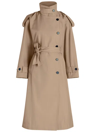 Citizens Of Humanity Favi Belted Twill Trench Coat In Gray