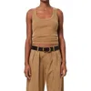 Citizens Of Humanity Faye Rib Organic Cotton Blend Crop Tank In Marcona