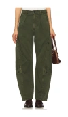Citizens Of Humanity Flight Pleated Organic Cotton-blend Twill Barrel-leg Pants In Dogwood