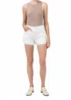 Shop Citizens Of Humanity Frieda Cuff Short In Chalk In White