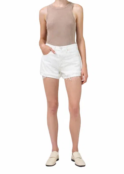 Citizens Of Humanity Frieda Cuff Short In Chalk In White