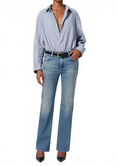 Citizen Of Humanity Genova Low Rise Boot Cut Jeans In Clario In Blue