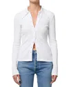 Citizen Of Humanity Citizens Of Humanity Gila Polo Button Front Top In White