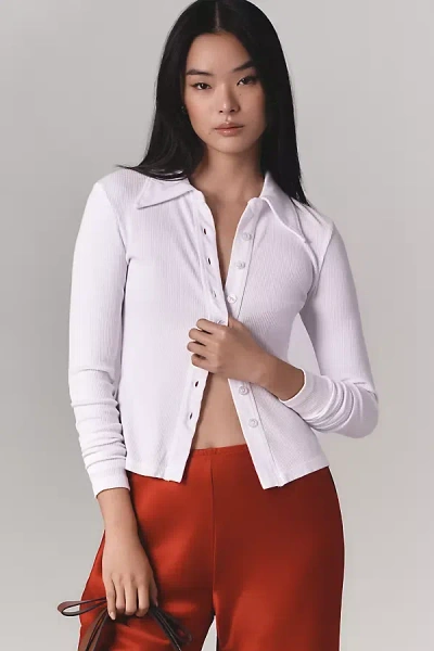 Citizens Of Humanity Gila Polo Long-sleeve Top In White