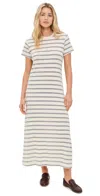 Citizen Of Humanity Goldie Stripe Rib Maxi T-shirt Dress In Campanula Stripe