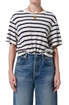 Citizens Of Humanity Goldie Stripe Relaxed Fit T-shirt In Azure Stripe
