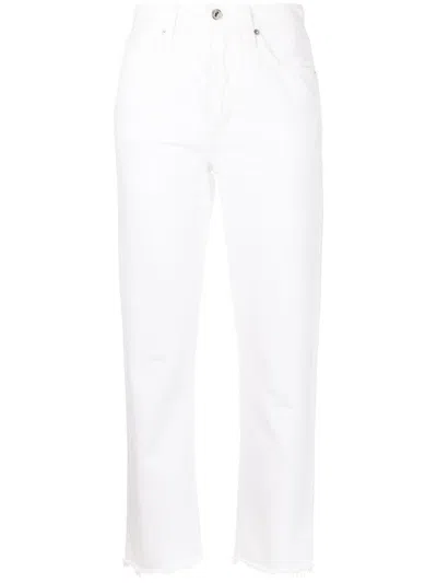Citizens Of Humanity High-rise Cropped Jeans In White