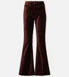 Citizens Of Humanity Lilah Flare With Welt Pocket Velvet In Chocolate Milk In Brown