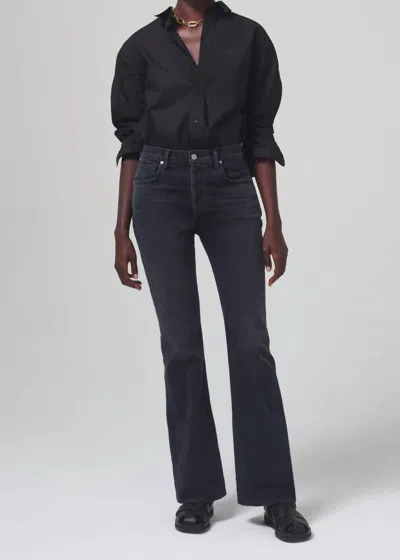Citizens Of Humanity High Rise Vintage Bootcut Jean In Lights Out Libby In Black