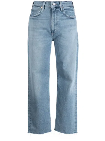 Citizens Of Humanity High-waisted Cropped Jeans In Blue