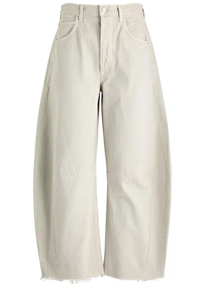 Citizens Of Humanity Horseshoe Barrel-leg Jeans In Brown