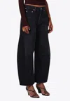 Citizen Of Humanity Citizens Of Humanity Horseshoe Superhigh Waist Ankle Barrel Jeans In Black