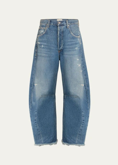 Citizens Of Humanity Horseshoe Frayed Jeans In Magnolia Lt In