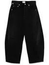 Citizen Of Humanity Horseshoe Cropped Raw Hem Jeans In Black