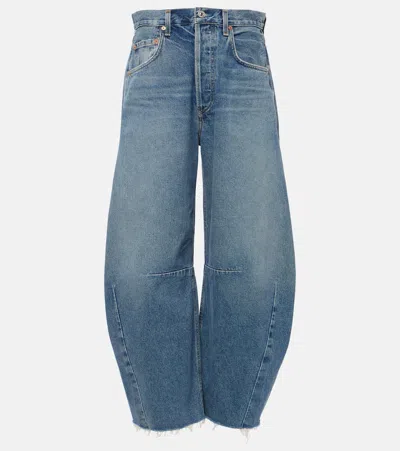 Citizen Of Humanity Horseshoe Frayed Jeans In Blue