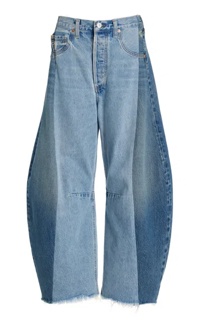 Citizens Of Humanity Horseshoe Paneled Rigid High-rise Wide-leg Jeans In Fracture