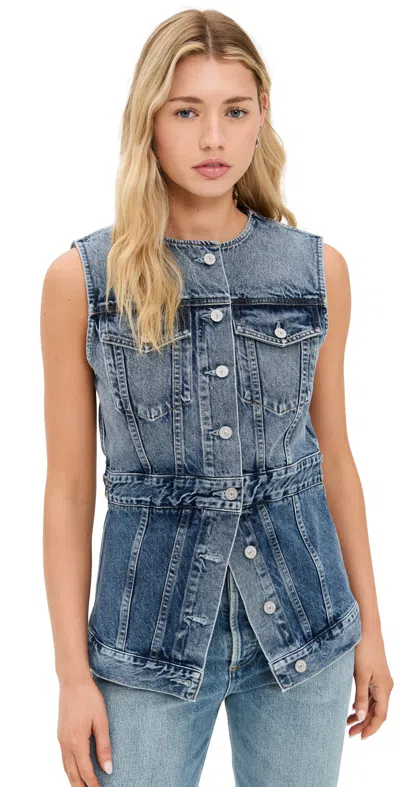 Citizen Of Humanity Idalene Paneled Organic Denim Vest In Terrace