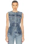 Citizen Of Humanity Idalene Paneled Organic Denim Vest In Terrace