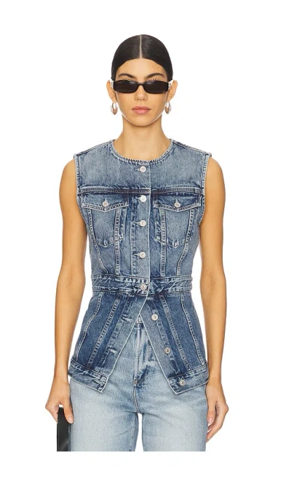 Citizen Of Humanity Idalene Paneled Organic Denim Vest In Terrace