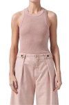 Citizen Of Humanity Citizens Of Humanity Sleeveless Ribbed Top In Mineral Roselle