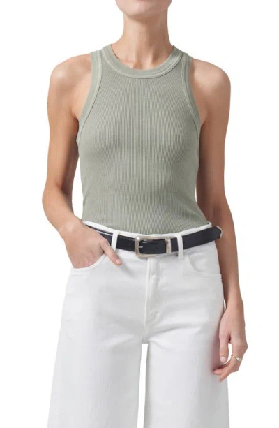 Citizen Of Humanity Isabel Rib Racerback Tank In White