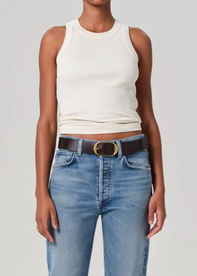 Citizen Of Humanity Isabel Rib Tank In Dune In Multi