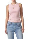 Citizen Of Humanity Isabel Rib Tank Top In Roselle In Multi