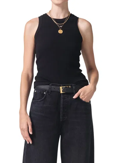 Citizens Of Humanity Isabel Ribbed Tank Top In Black