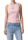 Citizen Of Humanity Isabel Rib Tank Top In Roselle In Multi