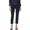 Citizen Of Humanity Isola Straight Crop Jean In Plush Black In Chamber