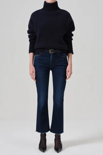 Citizen Of Humanity Isola Cropped Boot In Lotus In Black
