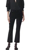Citizens Of Humanity Isola Cropped Boot In Velvet Jeans In Blk