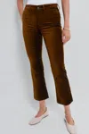 Citizen Of Humanity Isola Cropped Trouser In Golden Velvet In Multi