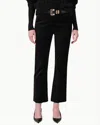 Citizens Of Humanity Isola Cropped Velvet Trouser In Black In Black