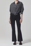 CITIZENS OF HUMANITY ISOLA FLARE 32" CORDUROY JEAN IN WASHED CHARCOAL