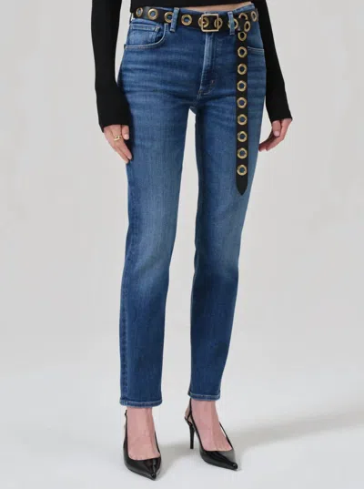 Citizen Of Humanity Isola Slim Straight Leg Jeans In Ambry In Multi
