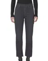 Citizen Of Humanity Citizens Of Humanity Isola Raw Hem Crop Slim Straight Leg Jeans In Black