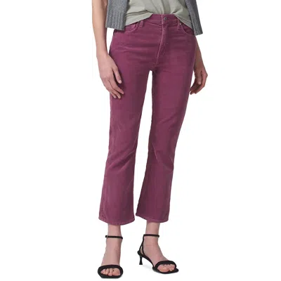 Citizens Of Humanity Isola Womens Crop Mid Rise Bootcut Pants In Purple